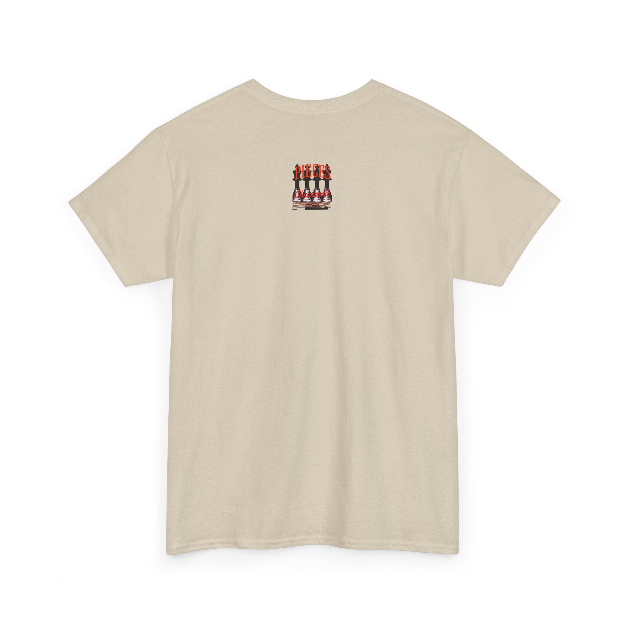Pieces Chessboard Graphic Tee – "Pieces" Chess Club Vintage Design