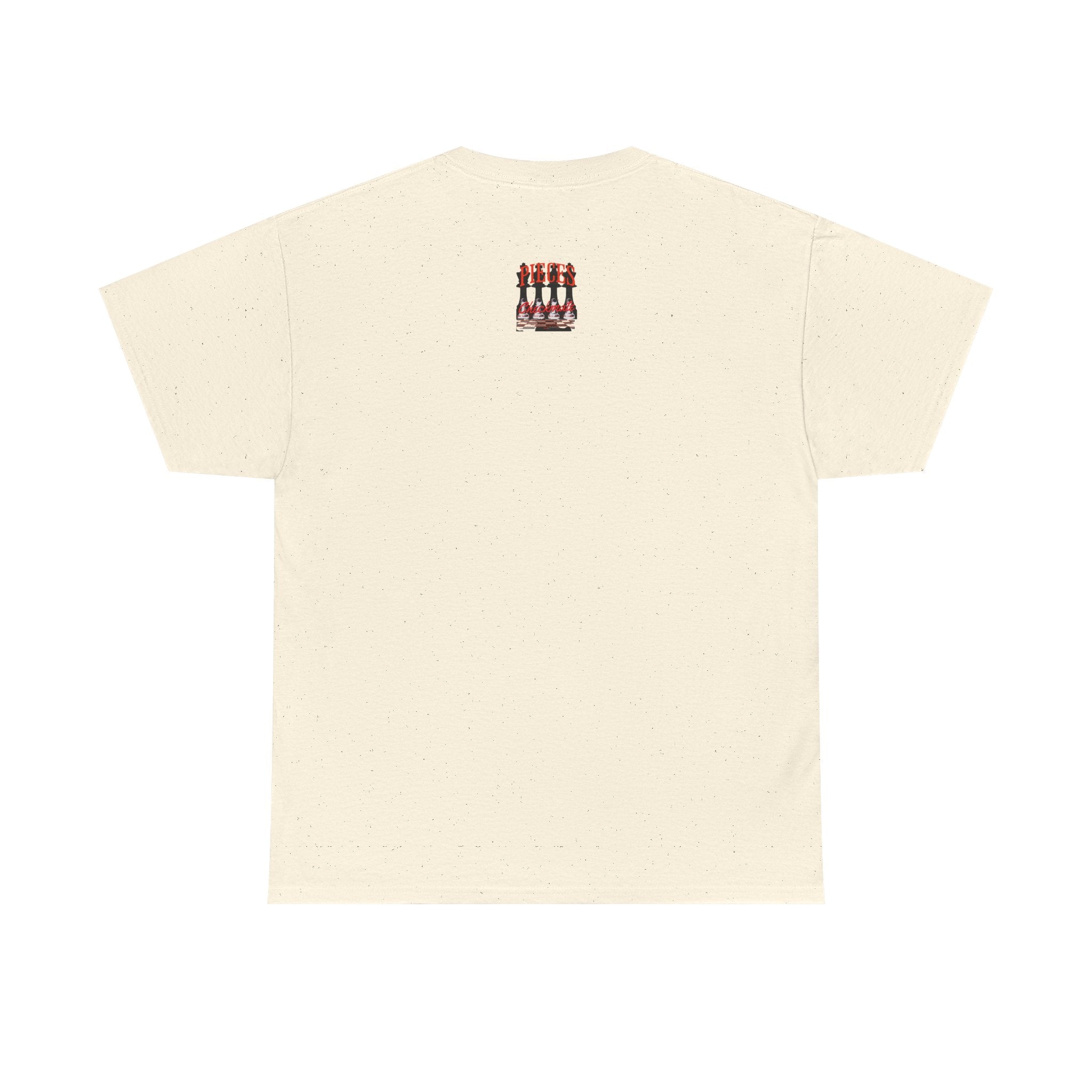Pieces Chessboard Graphic Tee – "Pieces" Chess Club Vintage Design