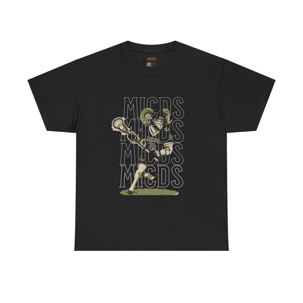 Lacrosse Ram Player Tee - 'MICDS' Athletic Graphic T-Shirt
