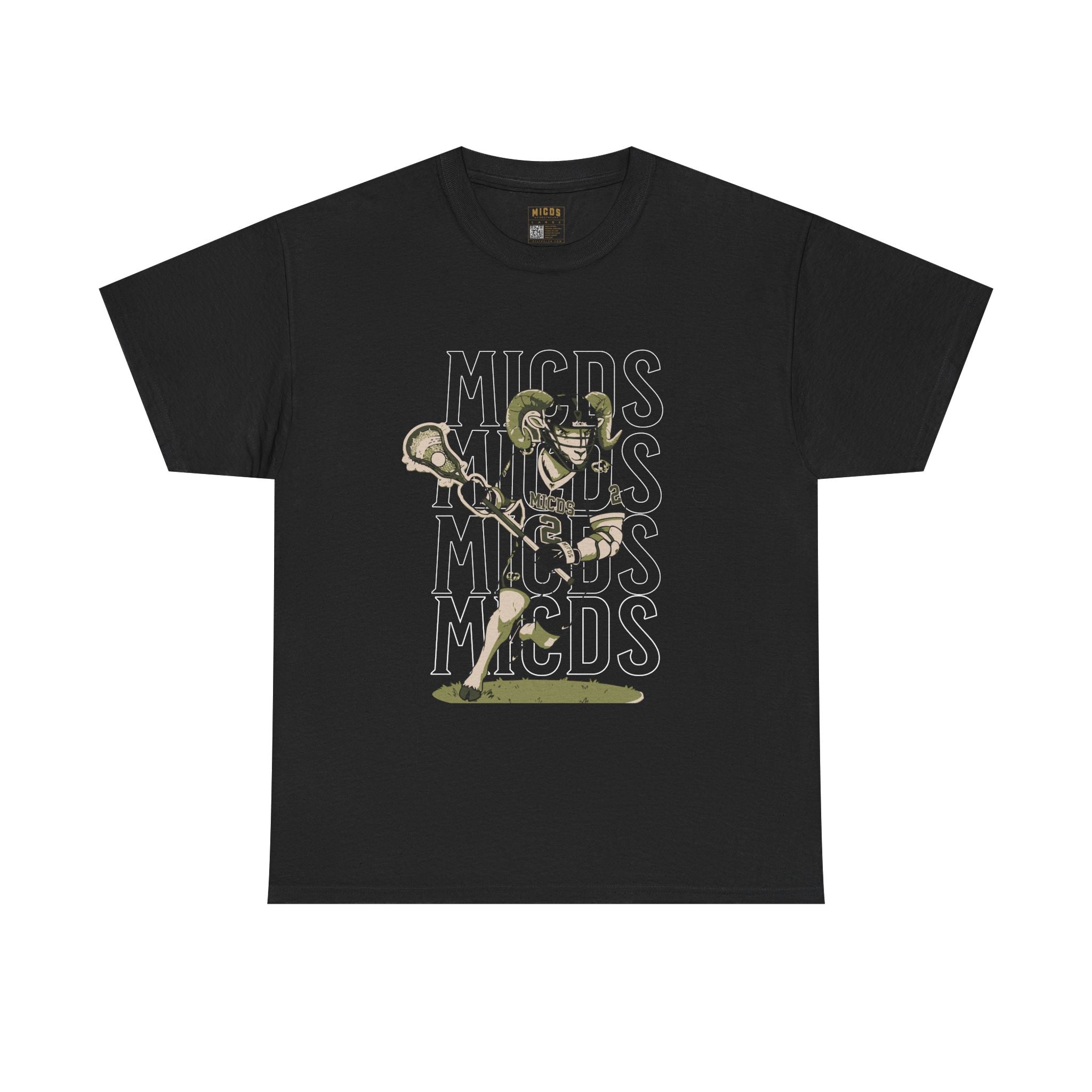 Lacrosse Ram Player Tee - 'MICDS' Athletic Graphic T-Shirt