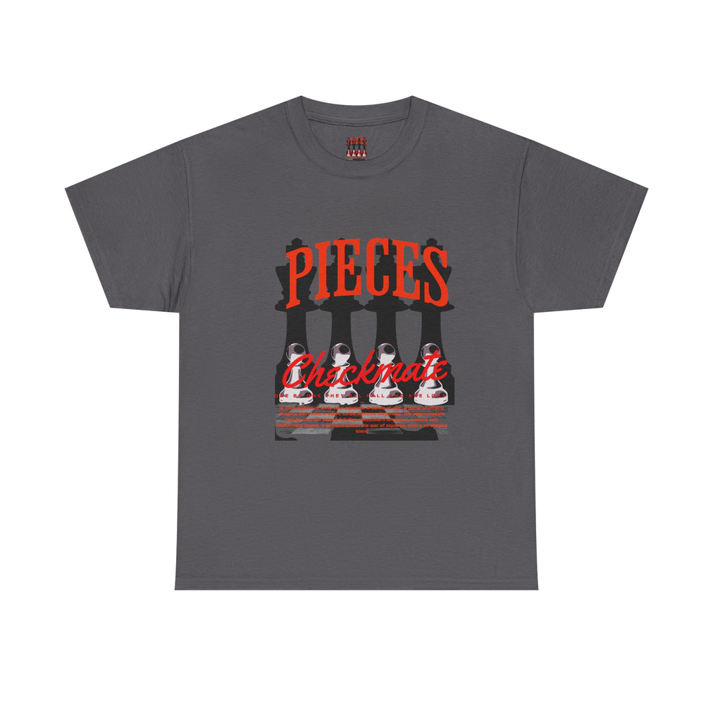 Pieces Chessboard Graphic Tee – "Pieces" Chess Club Vintage Design