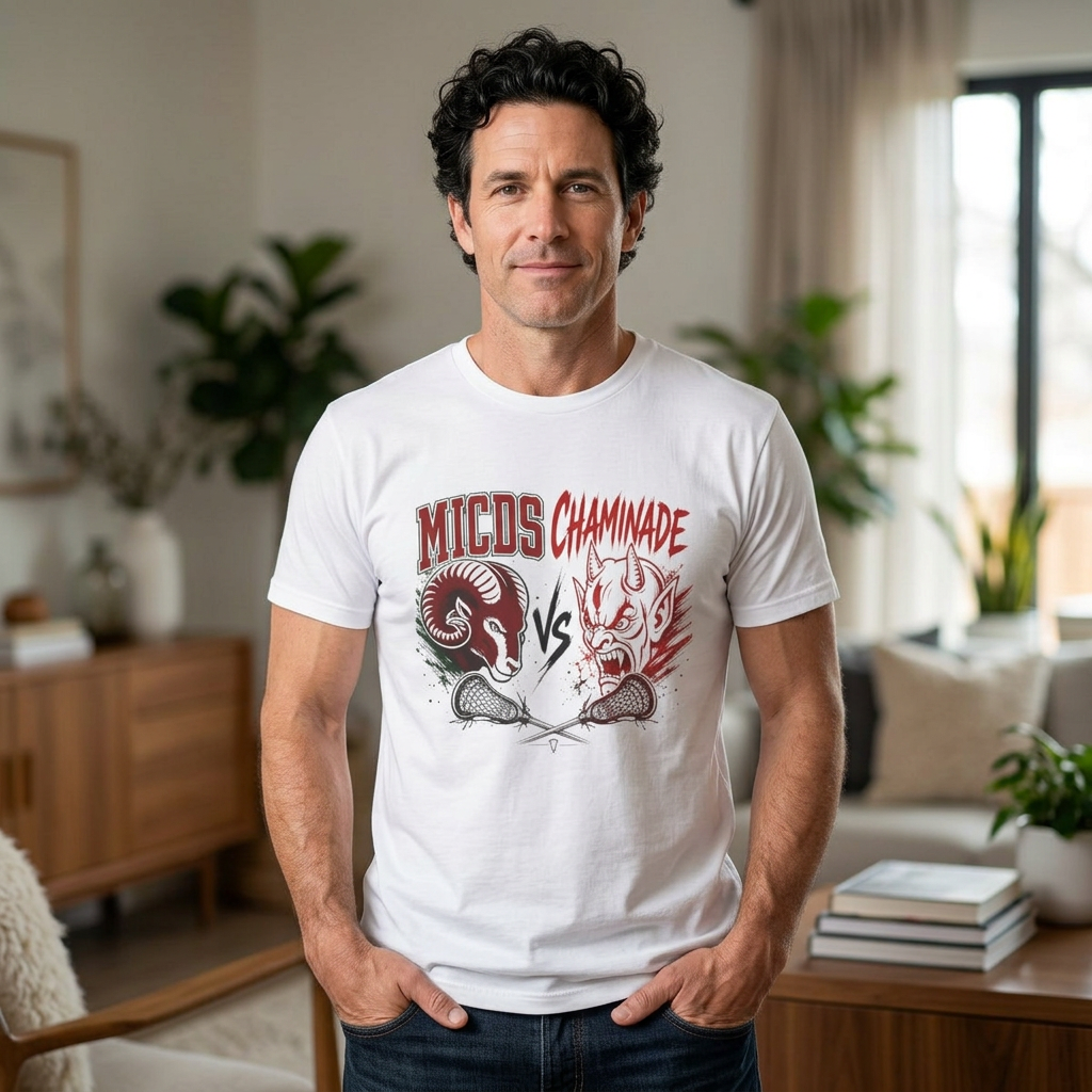 Rams vs Demons Lacrosse T-Shirt — MICDS Chaminade Game Day Tee