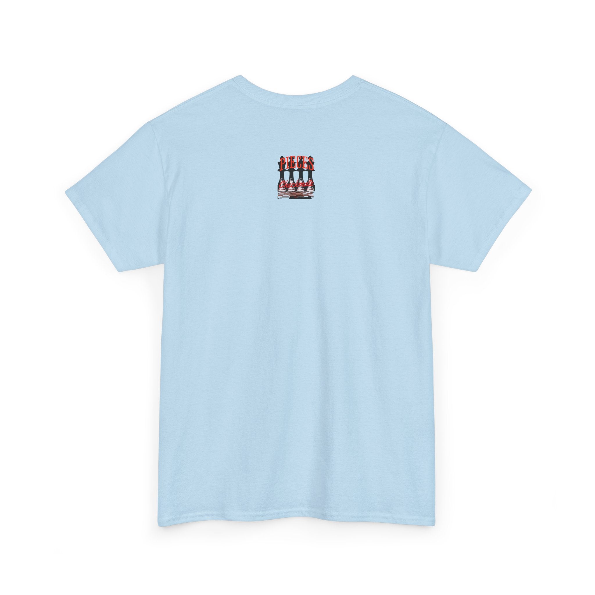 Pieces Chessboard Graphic Tee – "Pieces" Chess Club Vintage Design