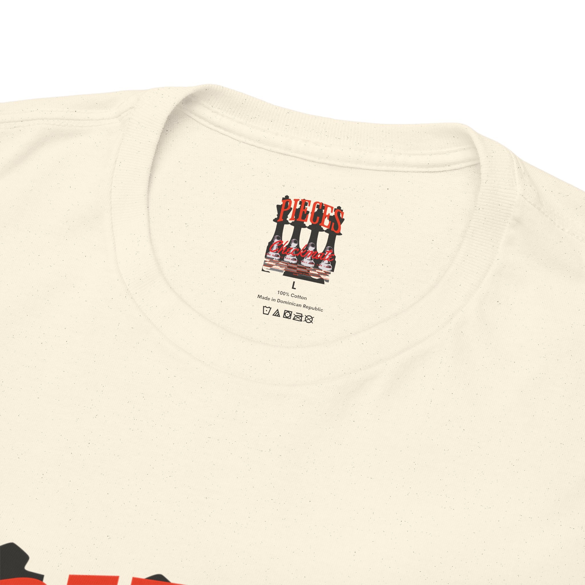 Pieces Chessboard Graphic Tee – "Pieces" Chess Club Vintage Design