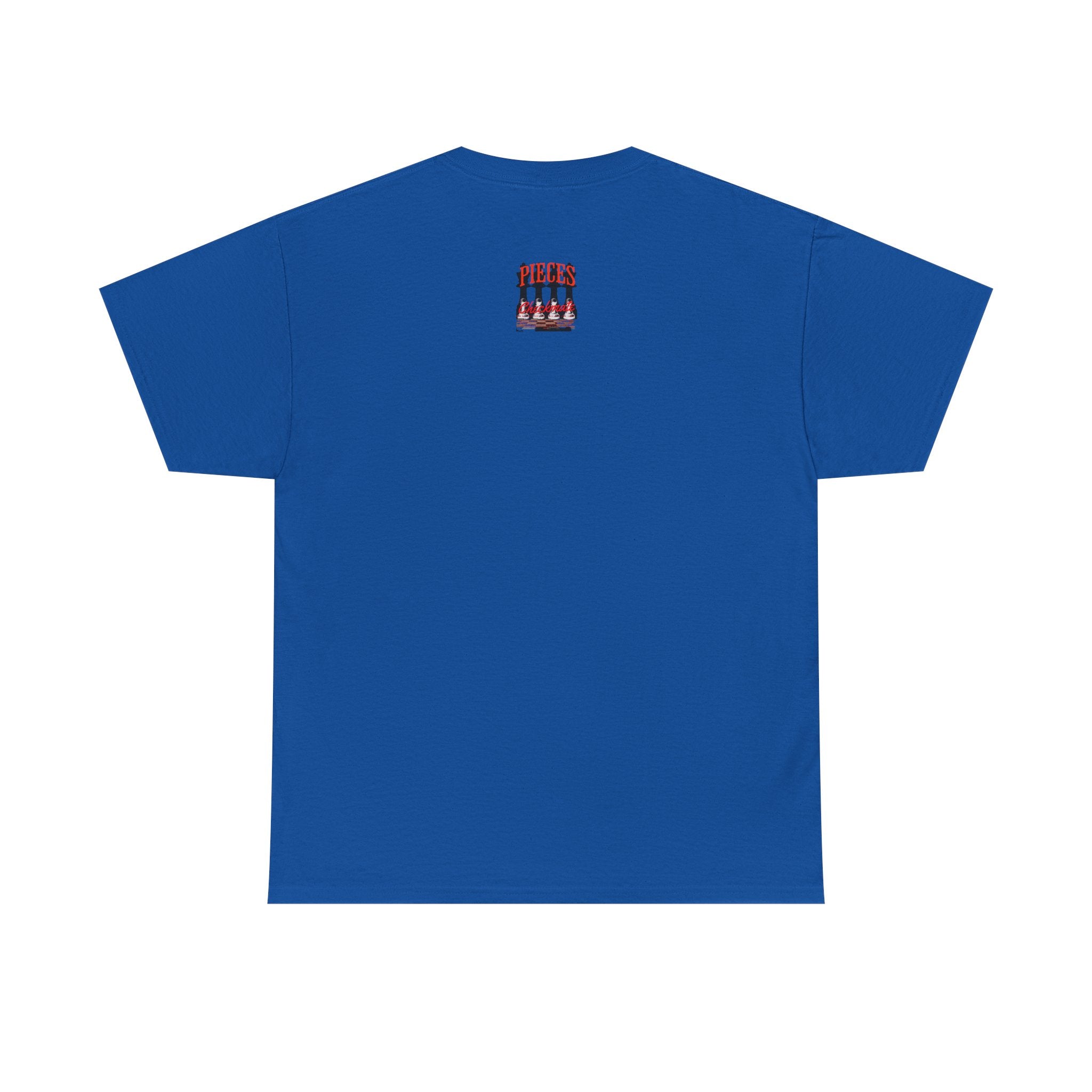 Pieces Chessboard Graphic Tee – "Pieces" Chess Club Vintage Design