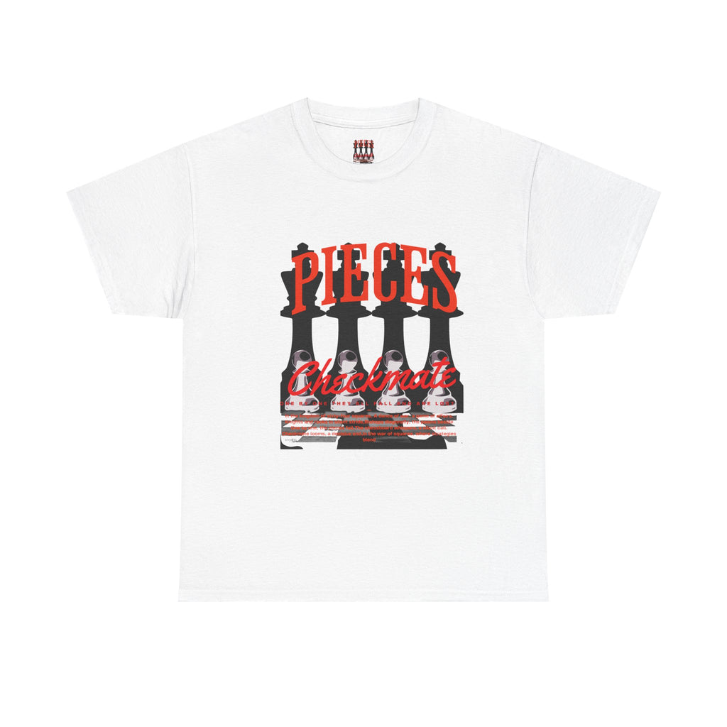 Pieces Chessboard Graphic Tee – "Pieces" Chess Club Vintage Design